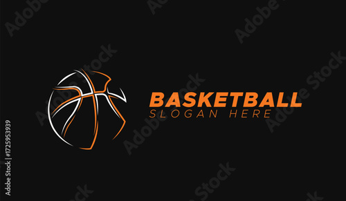 Vector of basketball logo badge design. logo design
