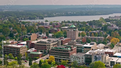 Wallpaper Mural Aerial view of eau claire, wisconsin, showcasing the city skyline and landscape Torontodigital.ca