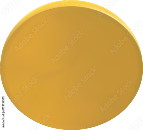 Golden round coin, cash money, flying or falling, empty.