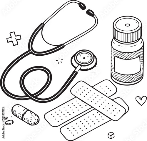 Medical Healthcare Line Art Icons