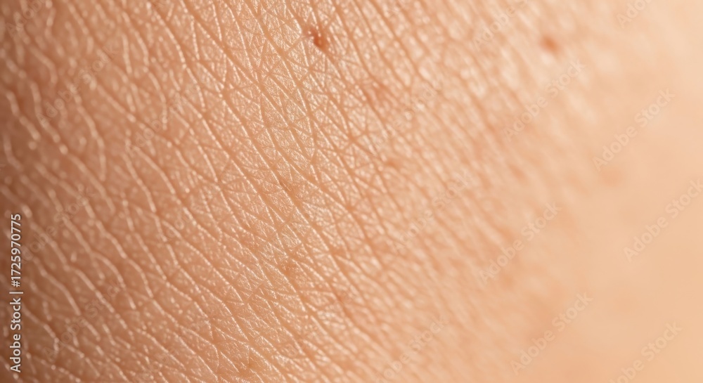 Naklejka premium Detailed macro image showcasing human skin texture revealing pores and fine lines in close-up