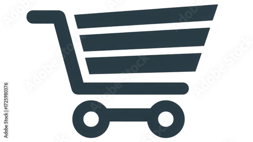 Dark blue shopping cart icon for online retail websites.