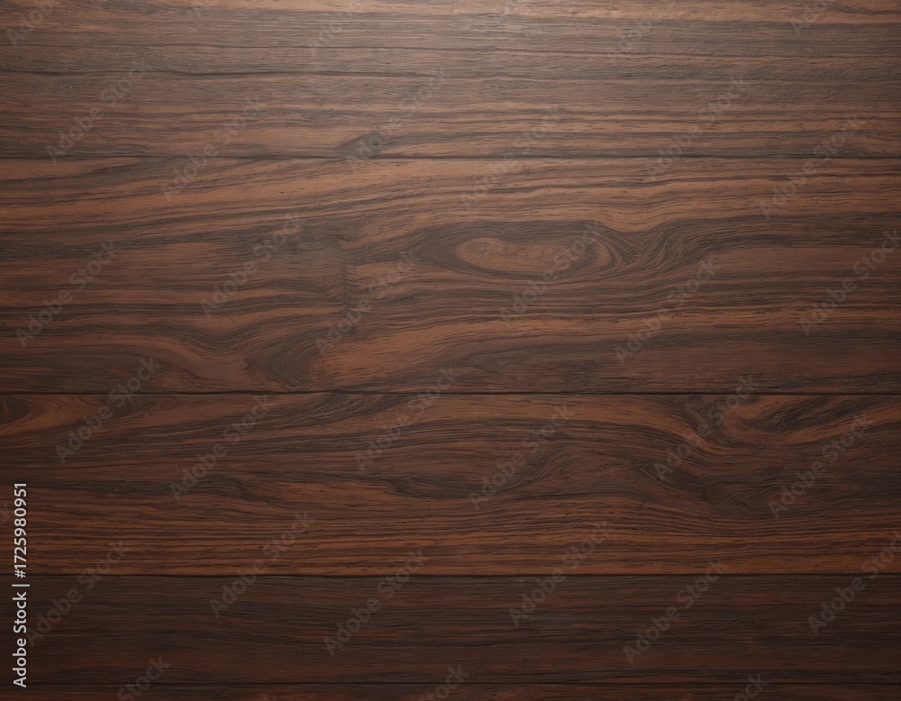 Fototapeta premium Seamless dark wood texture with fine grain details. Polished mahogany walnut pattern provides realistic depth, perfect for backgrounds, furniture design. Offers natural, warm aesthetic for web print.