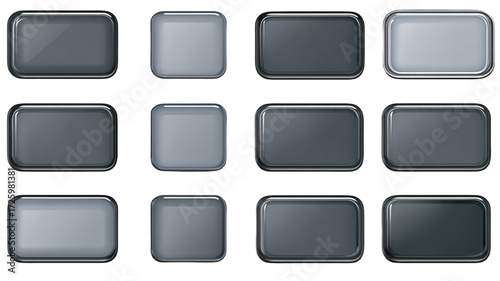 Collection of Empty Metal Baking Trays and Pans.