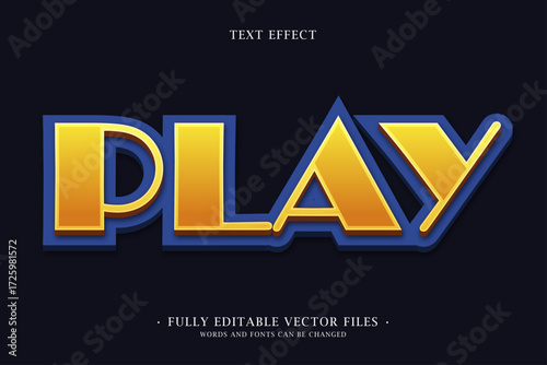 PLAY Text Effect - Editable Vector Files