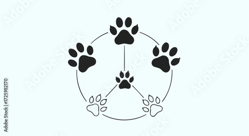 World animal day  october 4 discover paw print vector art illustration for animal lovers and pet owners with dog and cat paw prints vector