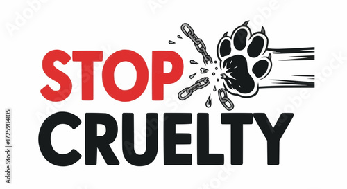 World animal day  october 4 stop animal cruelty and abuse now: support animal rights and welfare to end animal suffering forever now vector
