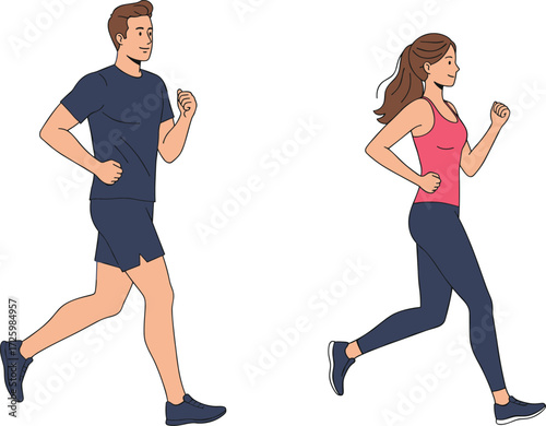 Walking, running, fitness, exercise, outdoor activity, healthy lifestyle, sportswear, motion, cardio, urban workout, active people, wellness, training, posture, movement, jogging