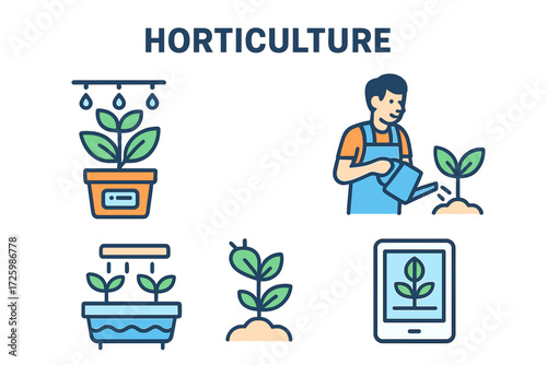 Exploring the basics of horticulture with plants, watering, and modern technology in a playful and educational manner