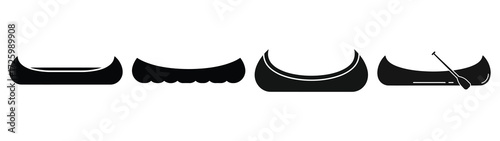 canoe Icon Set, Vector illustration