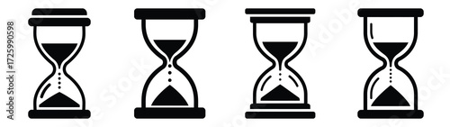 hourglass Icon Set, Vector illustration
