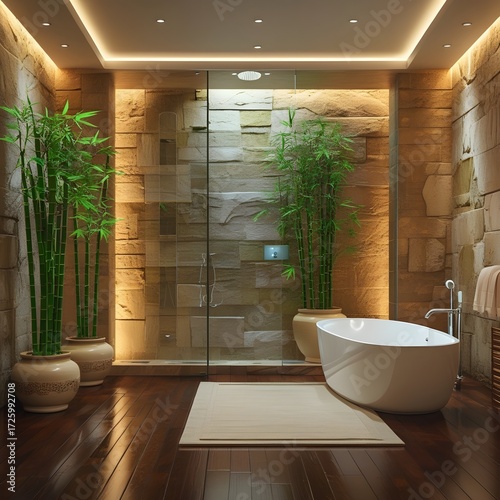 modern bathroom interior with bathroom