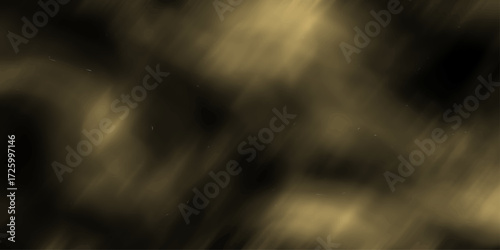 Abstract blurred golden and black smoky texture background with diagonal streaks vector