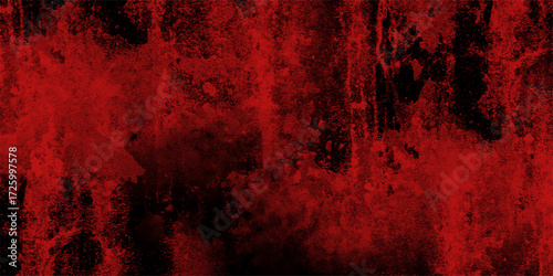 Dark Red Grunge Texture Background with Black Splatters and Rough Surface vector