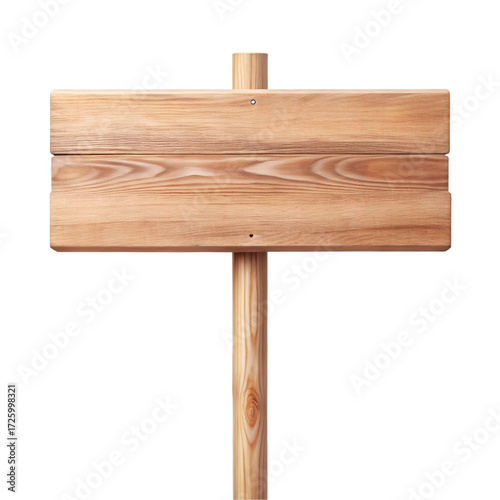Two horizontal wooden planks on a single wooden pole isolated on black signboard signpost