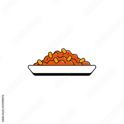 Plate of spaghetti with meatballs isolated on transparent background