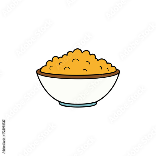 Bowl of mashed potatoes isolated on transparent background
