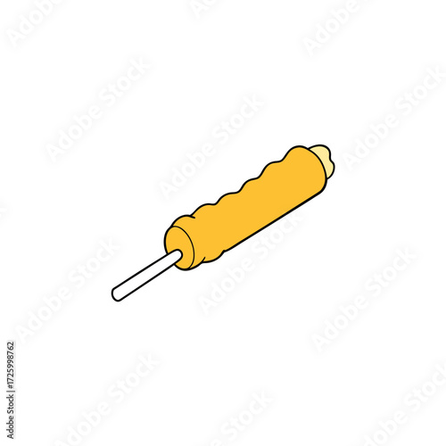 Yellow handled awl tool isolated on transparent background
