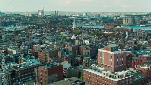Wallpaper Mural An aerial view of boston shows a dense cityscape near the water Torontodigital.ca