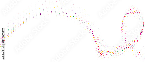 Colorful dotted curved loop wave abstract background for textile, wallpaper, wrapping, branding, poster, website, motion graphics, fabric, craft, print, digital art
