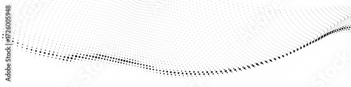 Black dotted wave texture abstract background for textile, wallpaper, wrapping, branding, poster, website, fabric, motion graphics, digital art, craft, print design