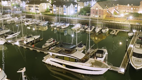 Southampton England marina night timelapse