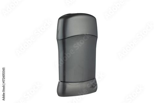 Deodorant stick isolated on white background. 
Body deodorant.
Sleek deodorant stick with a modern design for personal care.
Compact deodorant stick ideal for mockup presentations.	