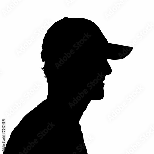 Dynamic Backpacker Silhouette in Motion on a Hike