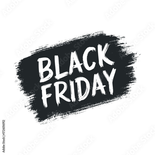 Black Friday shopping event announcement for holiday sales promotions. Vector black icon