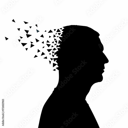 Deconstructed Male Silhouette - Abstract Artistic Human Figure