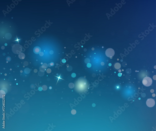 Abstract Dark Bokeh Vector With Glowing Lights For Technology Design