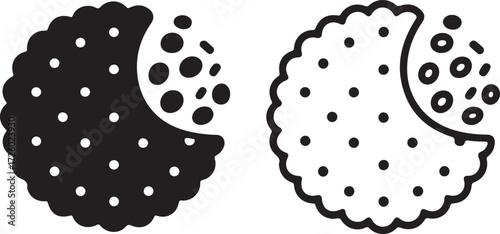 Bitten Cookie Minimalist Icon