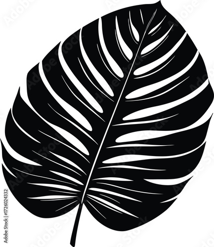 Tropical Leaf Silhouette | Exotic Botanical Vector Design