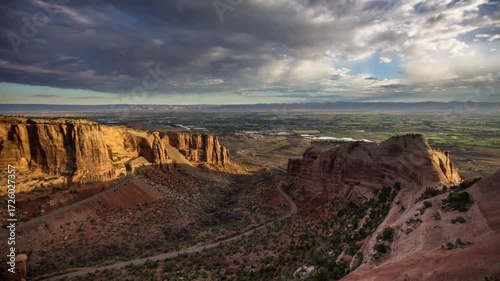 Wallpaper Mural Dramatic clouds hover over the vast canyons of colorado national monument Torontodigital.ca