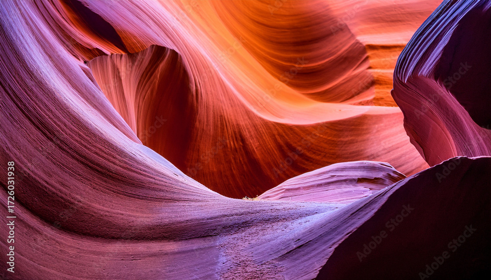 Fototapeta premium Sedimentary Rock Formation In Antelope Canyon With Dynamic Color Gradients And Textural Stratification