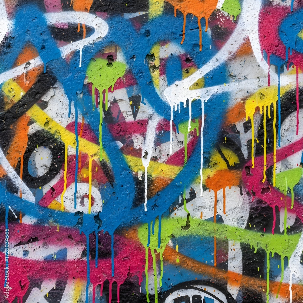 Fototapeta premium Graffiti spray paint wall texture