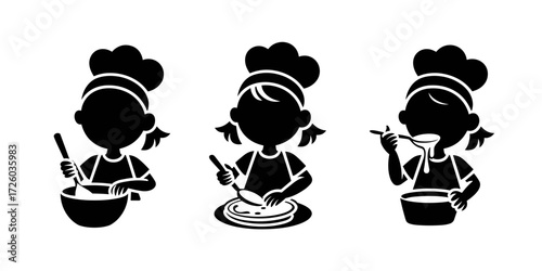 Culinary Kids: Three young chefs cook from mixing ingredients to tasting the final product. 