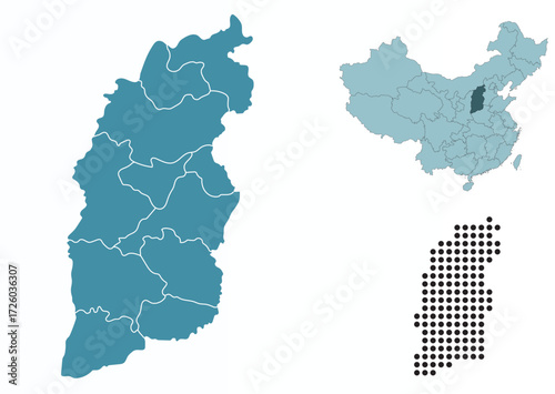 Photos Set maps of Shanxi province