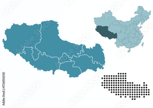 Set maps of Tibet Autonomous Region