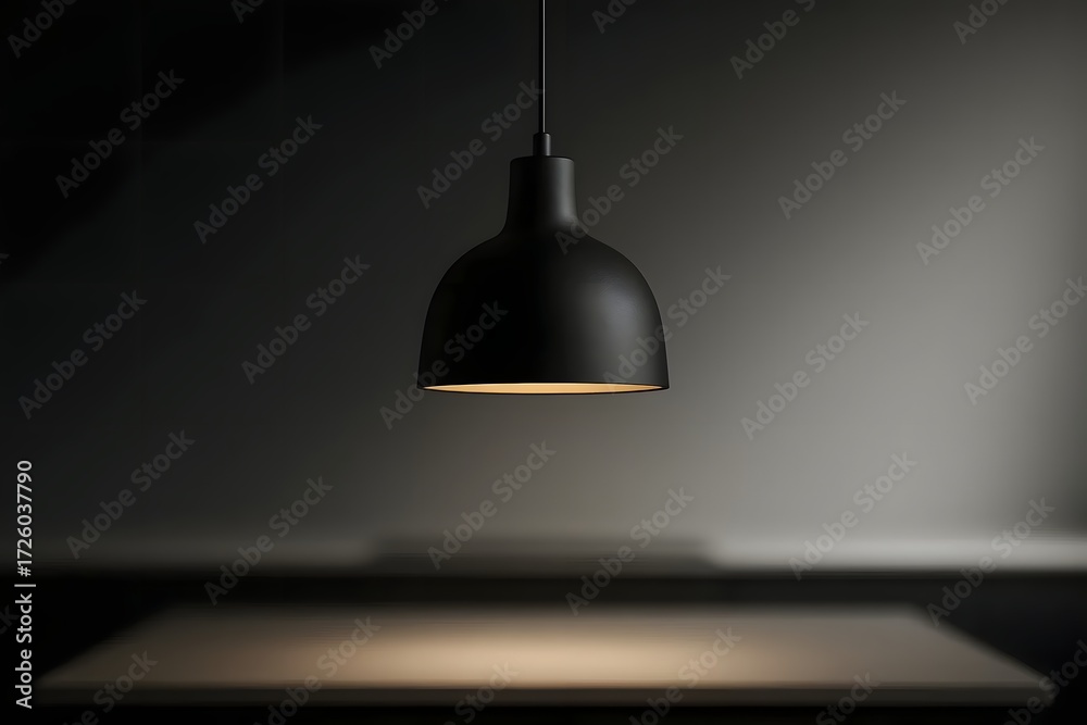 Obraz premium Black Pendant Lamp for Interior Design Businesses and Home Decor