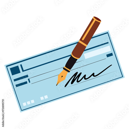 Bank check money icon vector illustration design finance payment symbol isolated business banking document financial transaction set