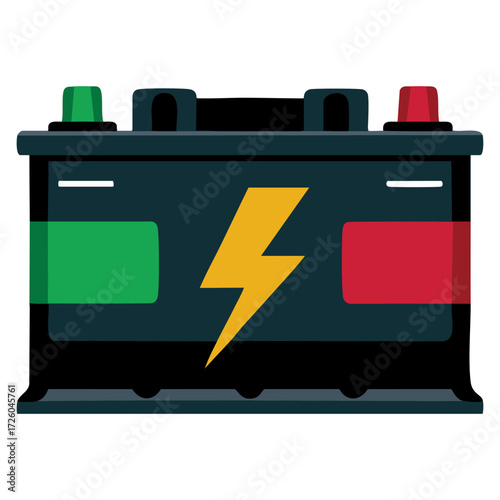 Battery car isolated vector illustration graphic design symbol electric vehicle energy charging automobile eco power transport concept