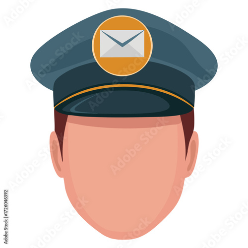 Delivery service mailman icon vector illustration design symbol of courier postal worker package shipping and transport communication themed visuals