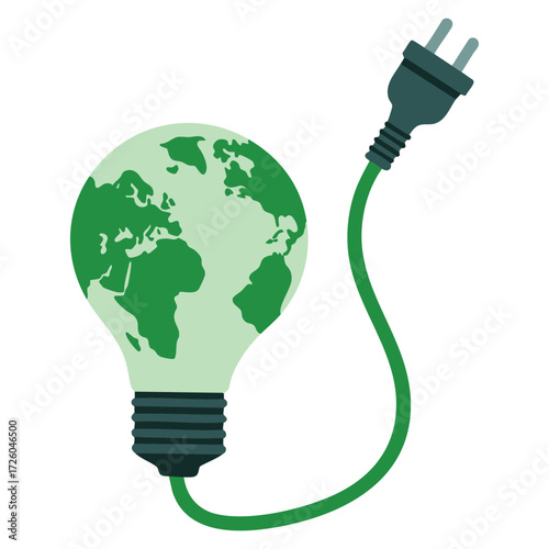 Ecology green energy vector design illustration environmental eco friendly icon symbol renewable resources sustainable nature graphic
