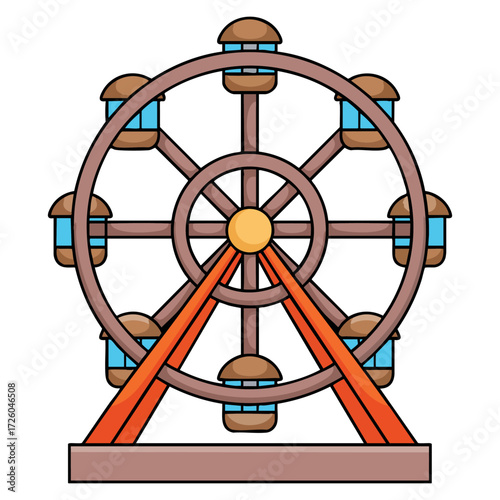 Fortune wheel icon vector illustration isolated design concept symbol of luck game gambling prize winning spin entertainment element