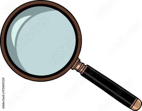 Magnifying glass lupe icon vector illustration graphic design symbol search zoom tool object investigation discovery concept element