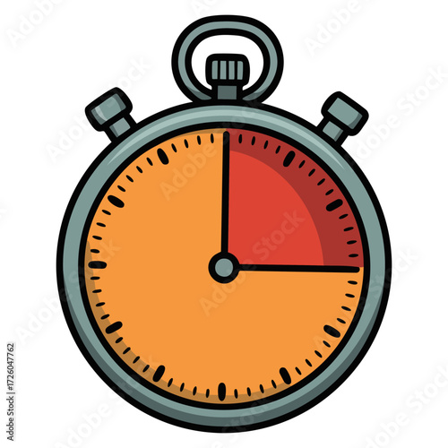 Stopwatch chronometer sport icon vector timer symbol for athletics race measurement fitness training and competition design