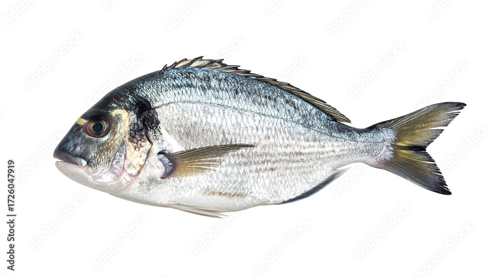 Fototapeta premium Fresh whole fish profile view