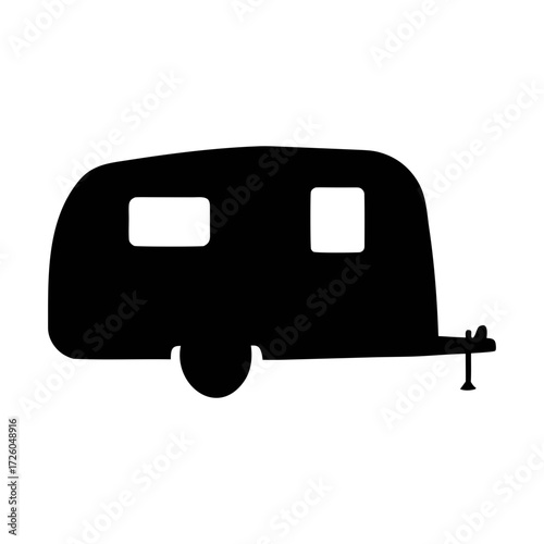 Vintage camper trailer svg retro caravan clip art camping vector graphic travel silhouette design image