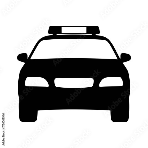 Police car vector graphic law enforcement vehicle clip art emergency services automobile icon design image